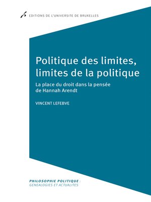 Politique des limites, limites de la politique - ebook